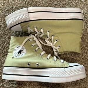 CONVERSE Chuck Taylor All Star Lift Platform Womens High Top Shoes - Sage